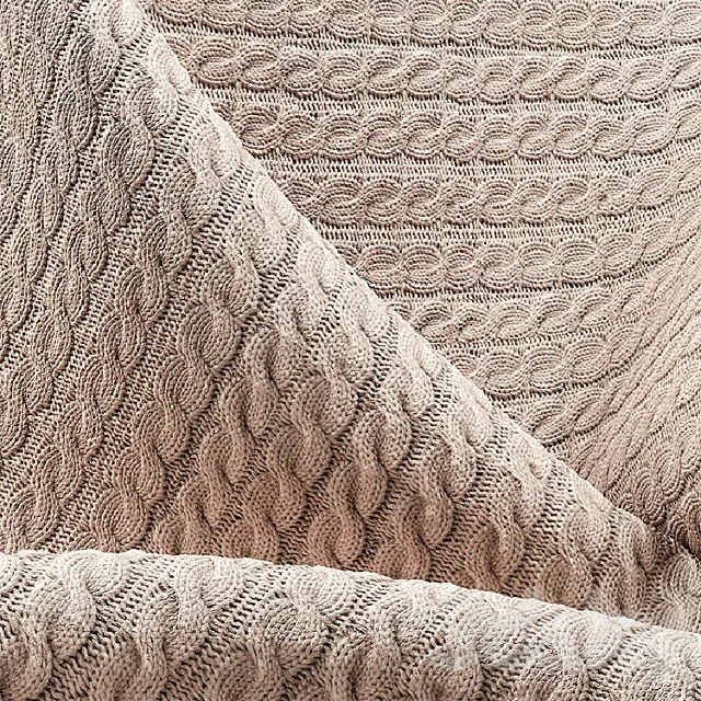 Collection of knitted fabrics 3D Model