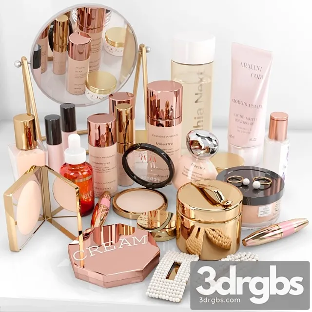 Collection of luxury cosmetics for beauty salons and dressing table. make up