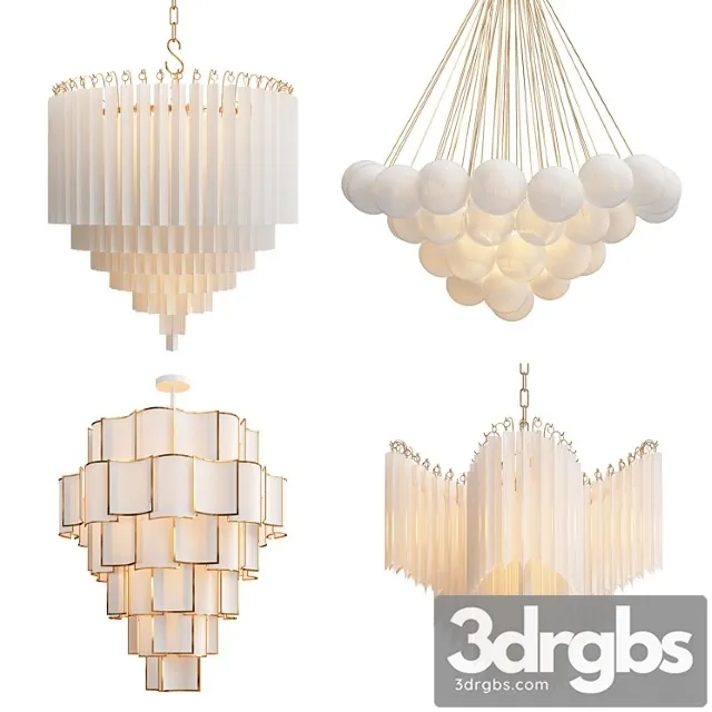 Collection of modern chandelier 3D Model Free