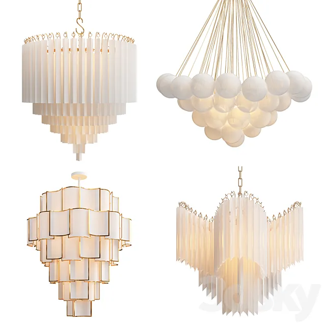 Collection of modern chandelier 3DModel