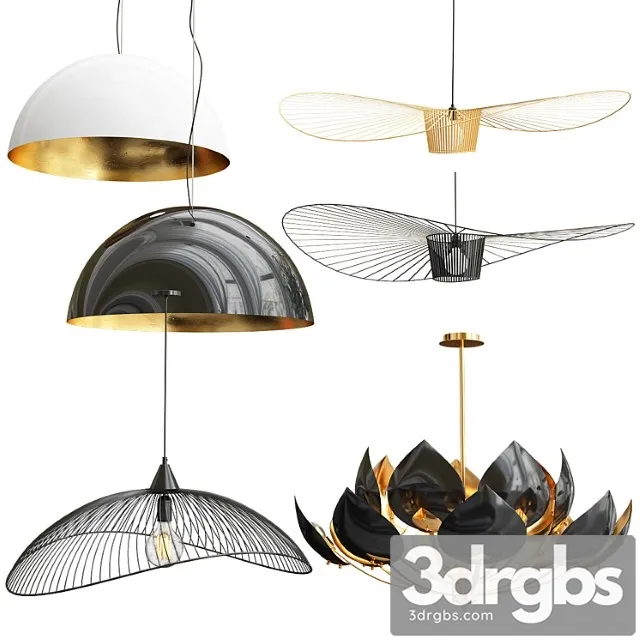 Collection of new minimalist chandelier 5 3D Model Download