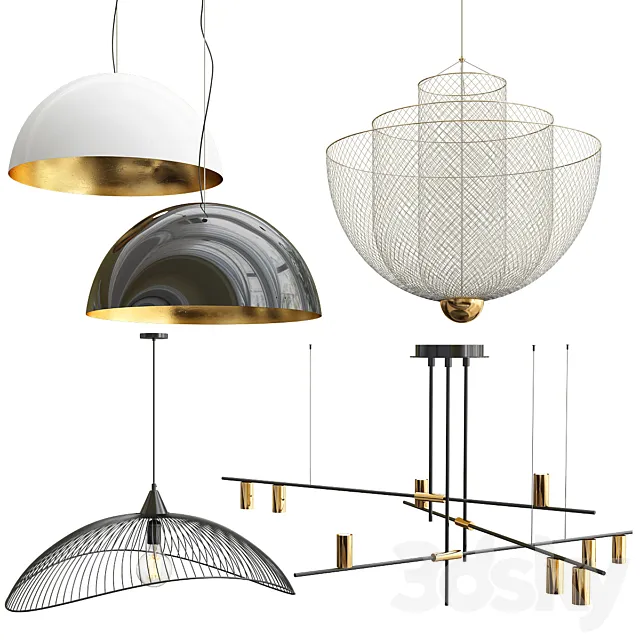 Collection of new minimalist chandelier_4 3DModel