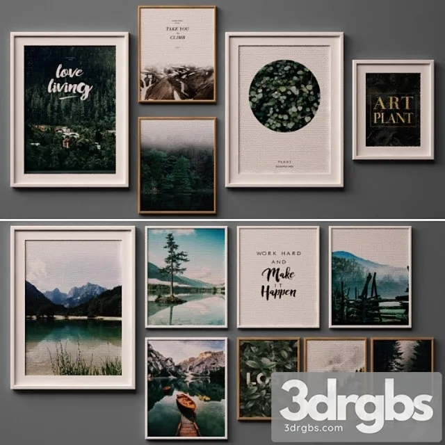 Collection of paintings-117 3D Model Download