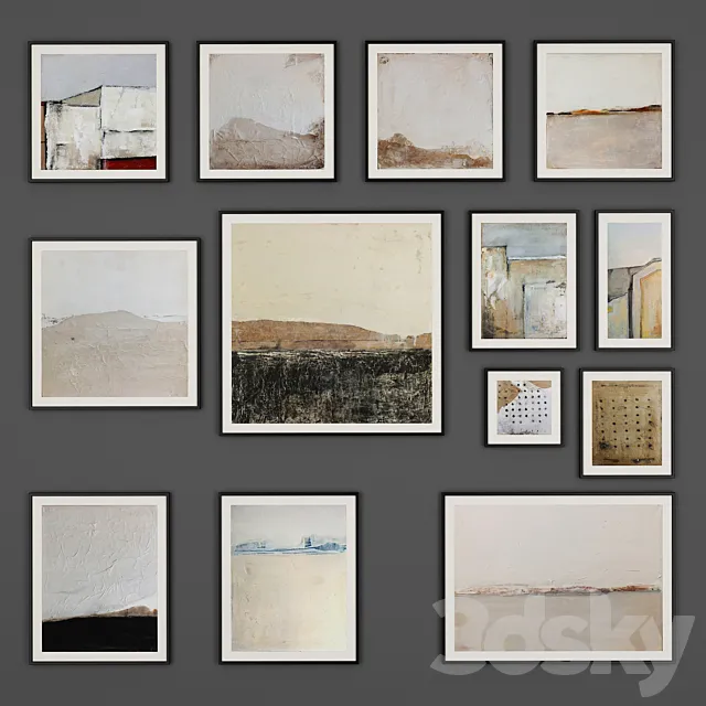 Collection of paintings 12 3D Model