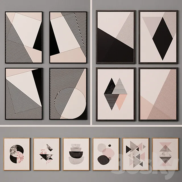 Collection of paintings-24 3D Model