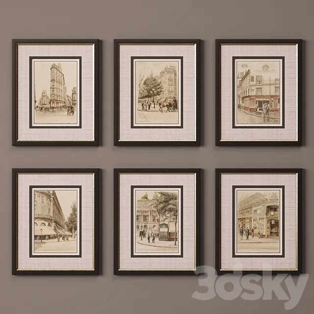 Collection of paintings 3D Model