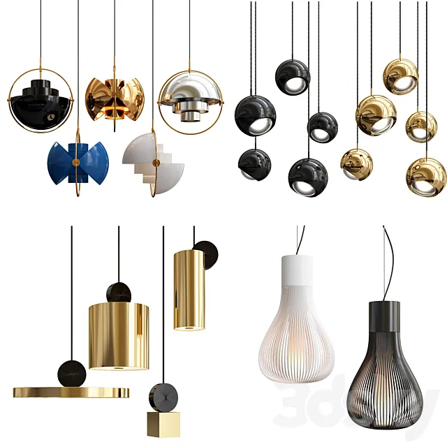 Collection of Pendant Lights 3DModel