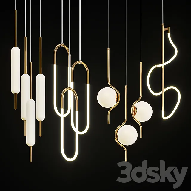 Collection of pendant lights Lampatron # 1 3DModel