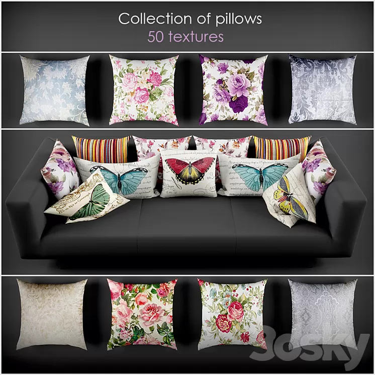Collection of pillows 14 3D Model