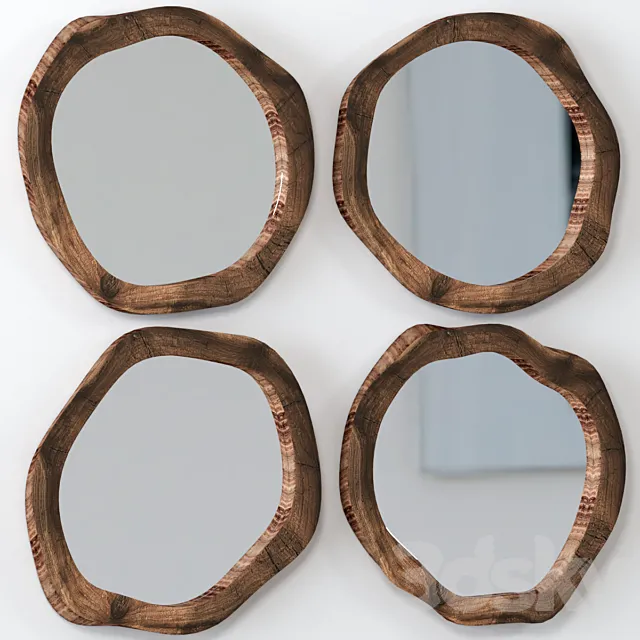 Collection of slab mirrors. 3D Model