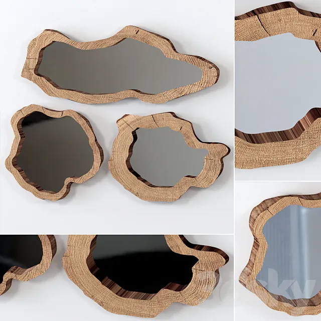 Collection of slab mirrors. 3D Model