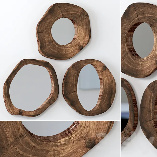 Collection of slab mirrors. 3DModel