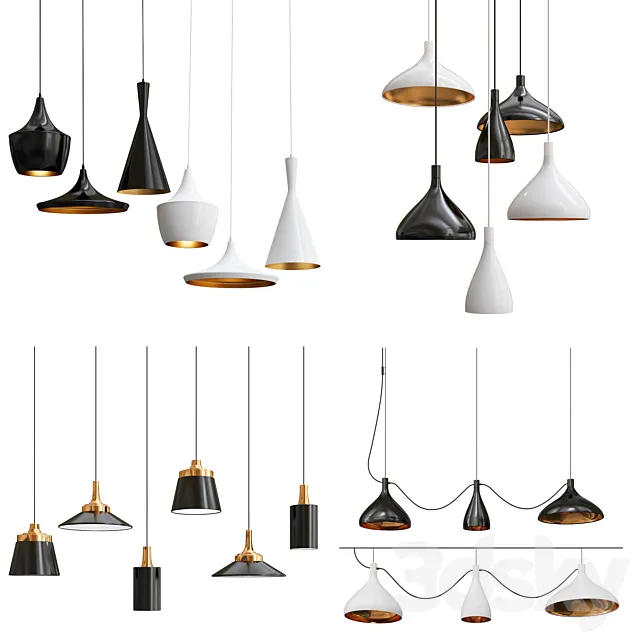 Collection of swell pendants 3DModel