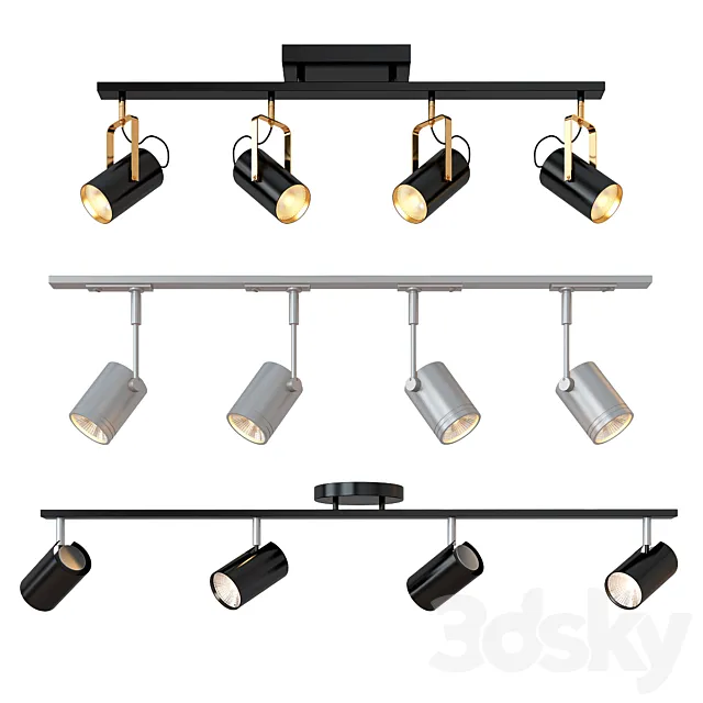 Collection of Track Lights 2 3D Model