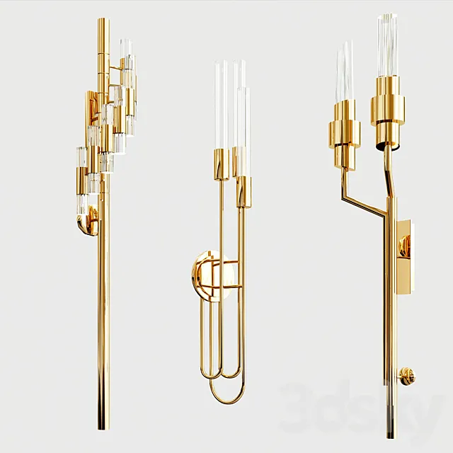 Collection of wall lights 3D Model