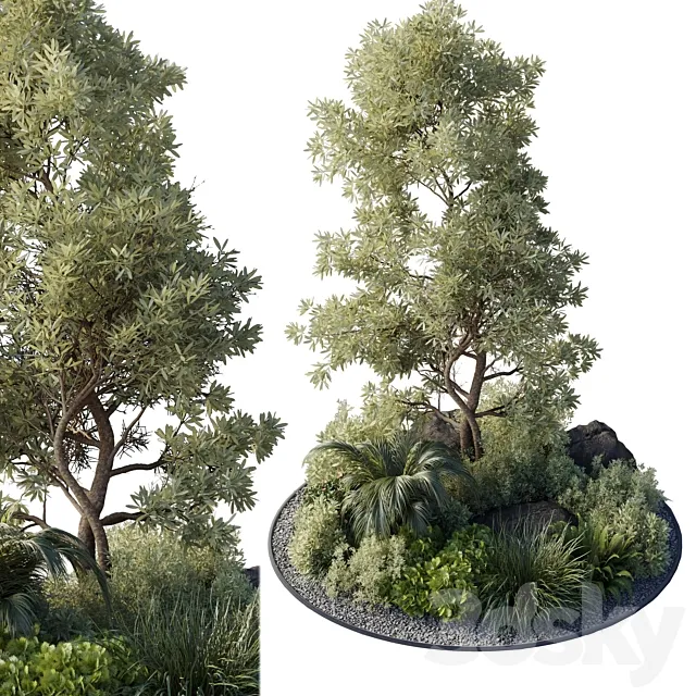 Collection outdoor indoor 89 pot plant & tree & bush & fern the garden pot 3D Model