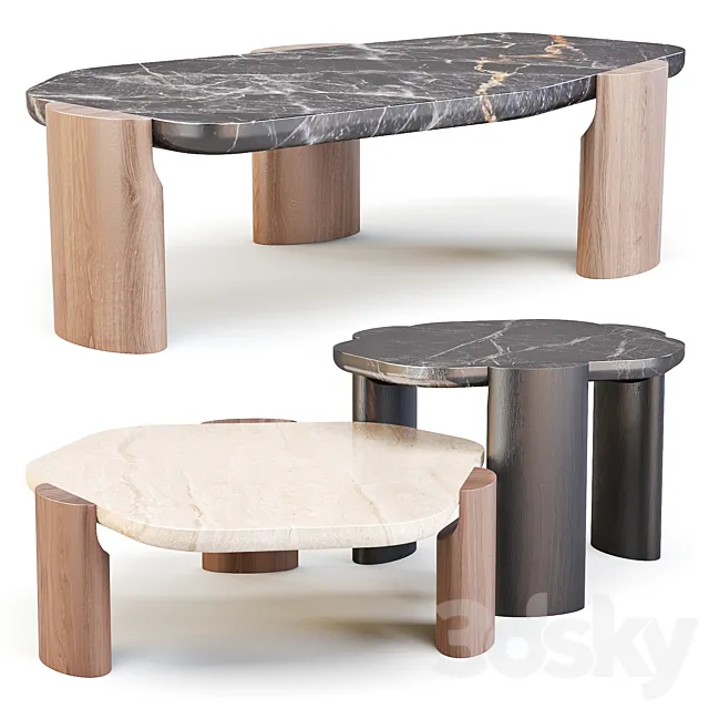 Collection Particuliere: LOB Low - Coffee and Side Tables 3D Model
