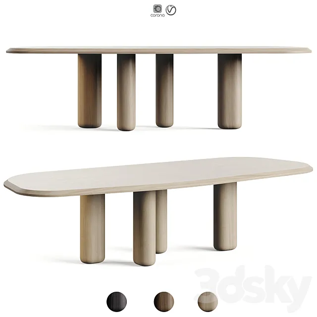 Collection Particulière ROUGH Dining Table 3D Model