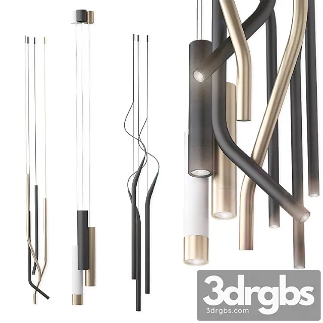 Collection pendants set favorite luceplan libra 3D Model Free