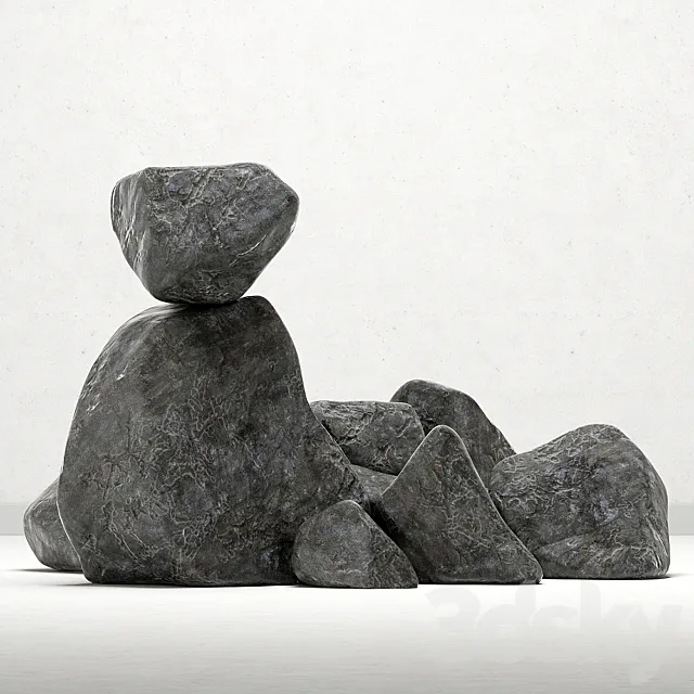 Collection rock stone _ Collection of rock stones 3DModel