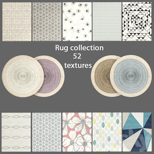 Collection rugs 3D Model