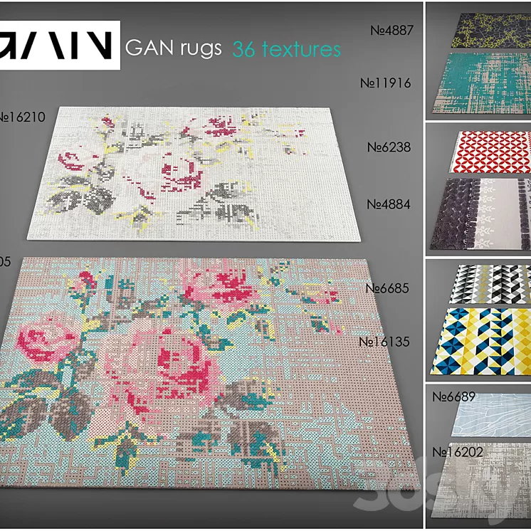 Collection rugs GAN 3D Model