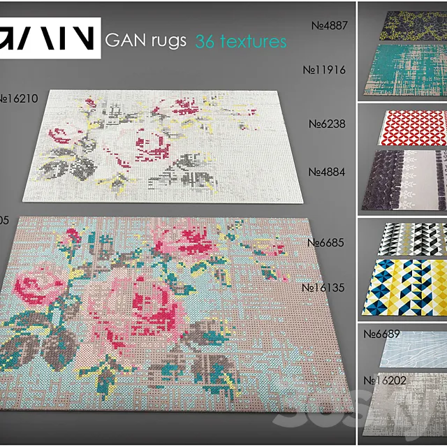 Collection rugs GAN 3DModel