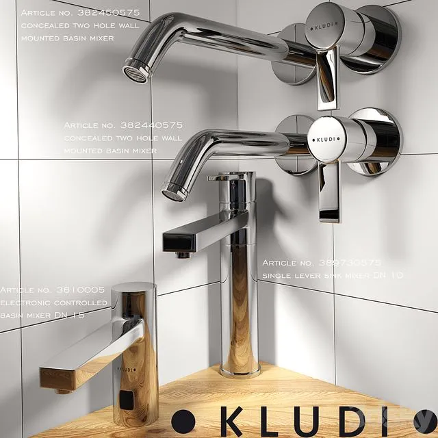 Collection series mixers KLUDI Zenta part 2 3D Model