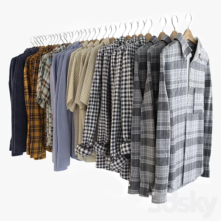 Collection Shirts 3D Model