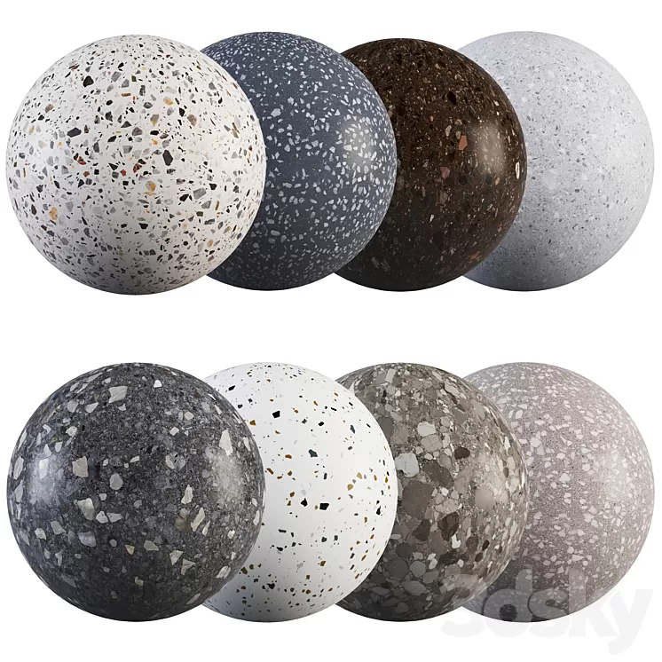 Collection Terrazzo 01 3D Model Free