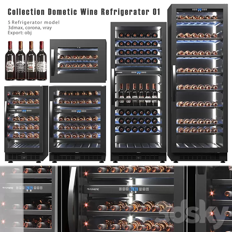 Collection Wine Refrigerator Dometic 3D Model