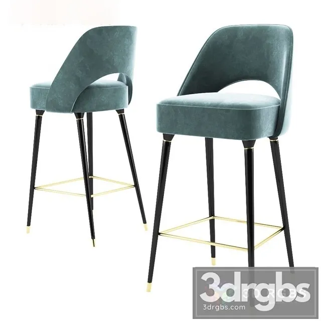 Collins Bar Chair 3D Model Free
