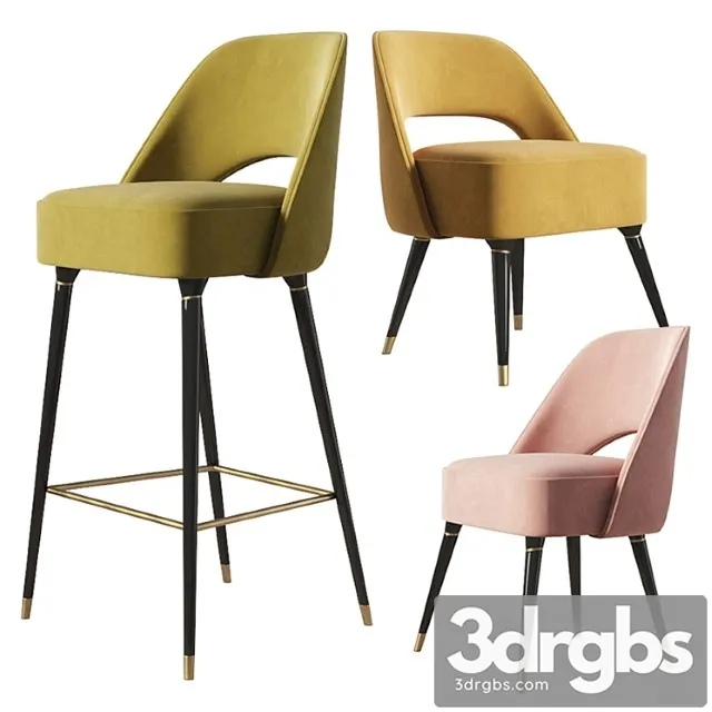Collins chair & barstool set essentialhome 2 3D Model Free