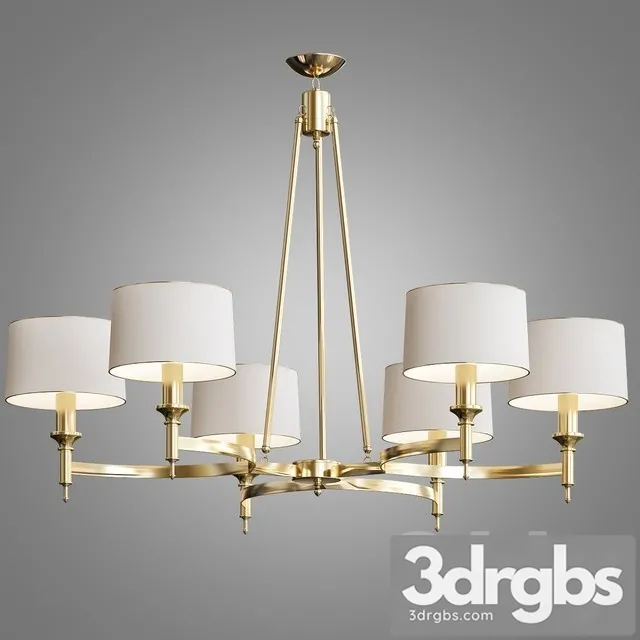Collins Chandelier Aged Brass 3D Model Free