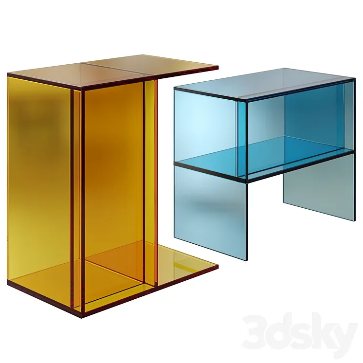 Color Transparent Acrylic Flip Table Options 3D Model Free