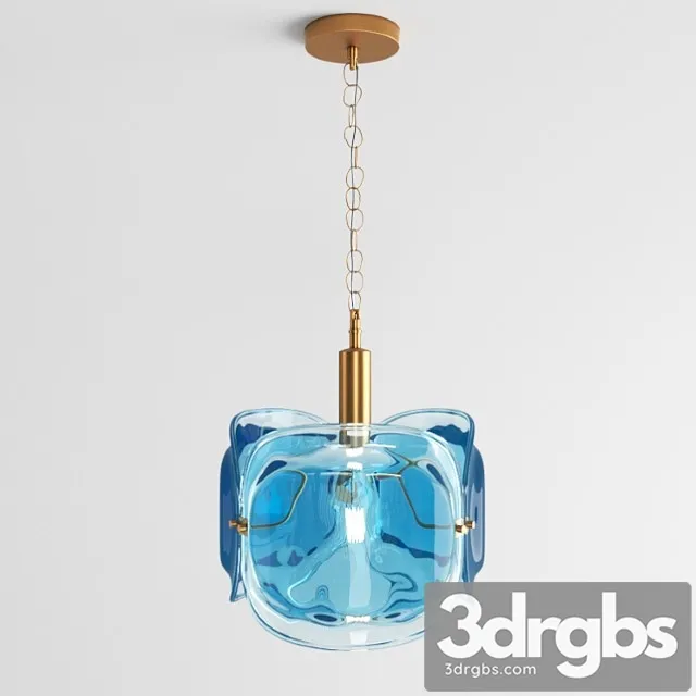 Colored glass pendant lamp lampatron trino 3D Model Free