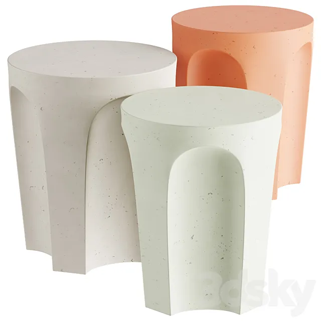 Colosseo Outdoor Small Tables 3D Model