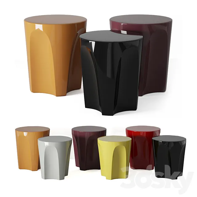 Colosseo table set. B&B Italia. 3DModel