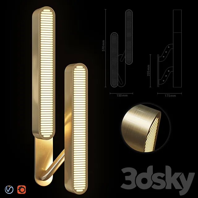 Colt Double Wall Light 3DModel