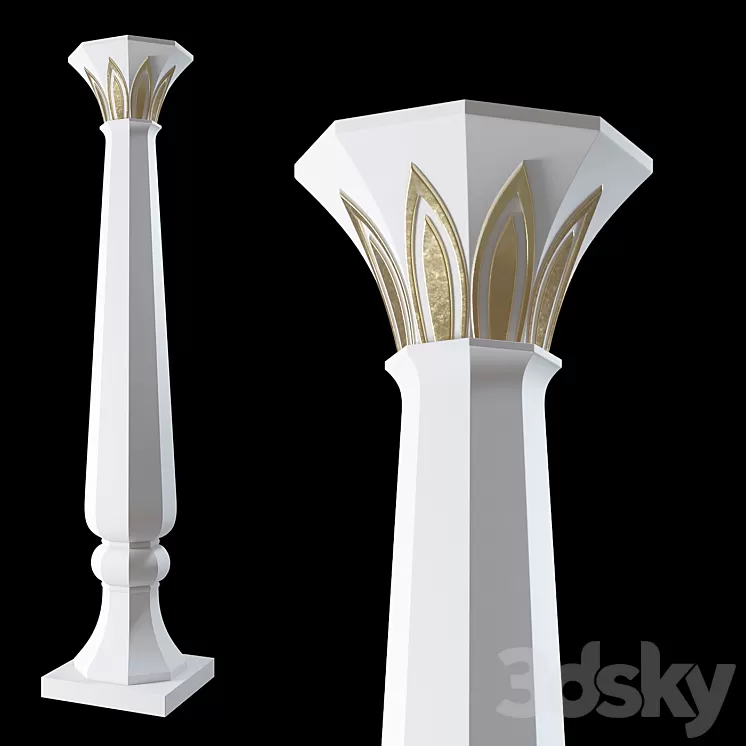 Column 003. Uzbek 3D Model