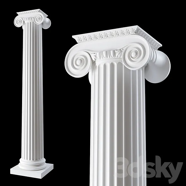 Column 005. Ionic order 3D Model