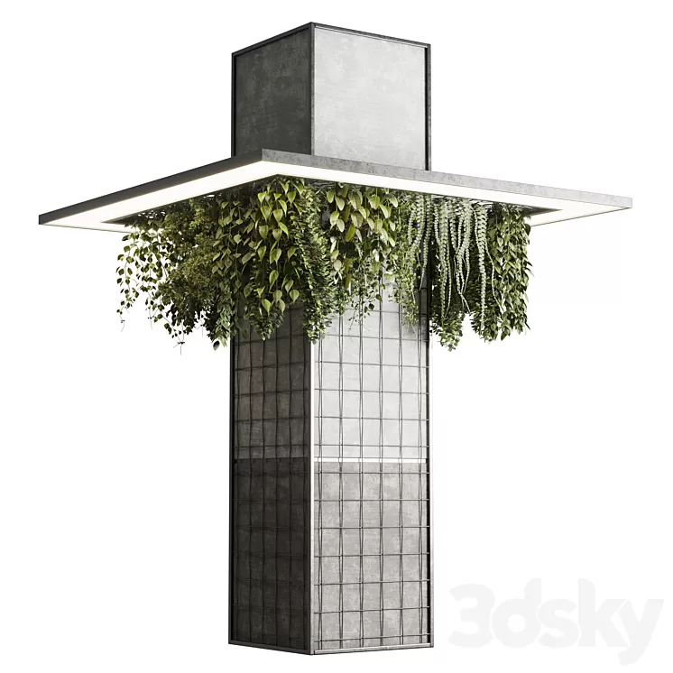 Column plant - pillar plant 05 3D Model Free