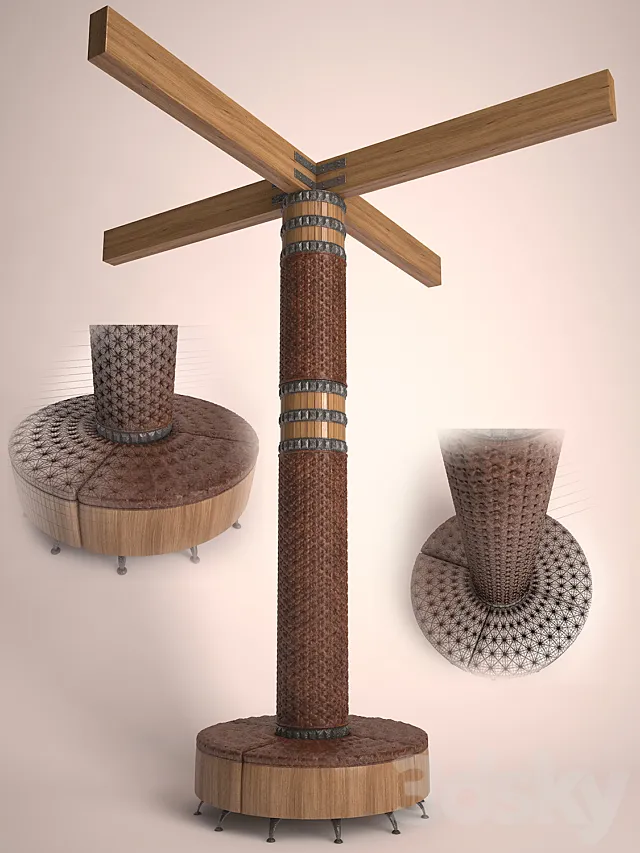 column with pufami 3D Model