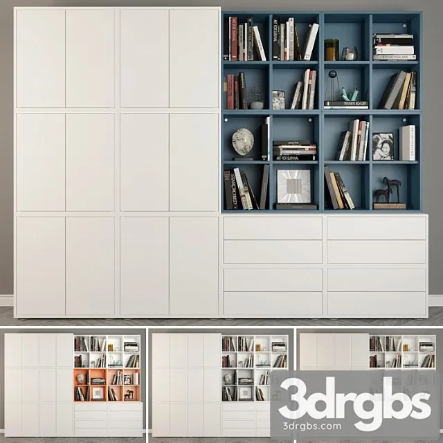 Combination of cabinets with adjustable legs ikea. 3D Model Free