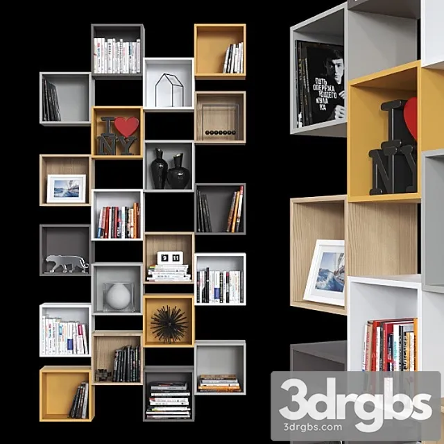 Combination wall cabinets ikea eket 5._2 2 3D Model Free