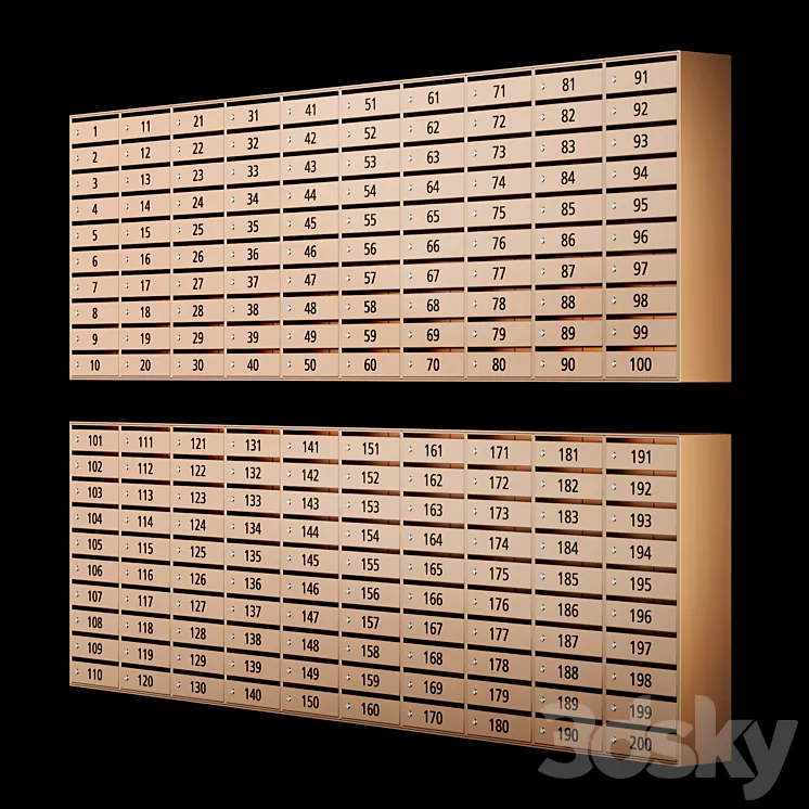 Comfort / business class mailboxes 3D Model