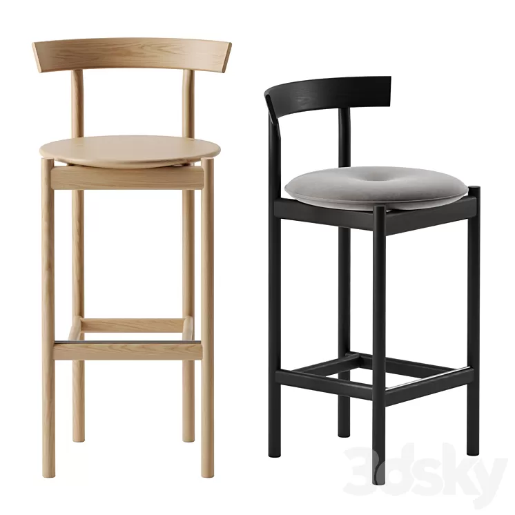 Comma Barstool by Herman Miller 3D Model Free