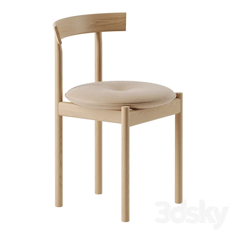 Comma Dining Side Chair by Herman Miller 3D Model Free