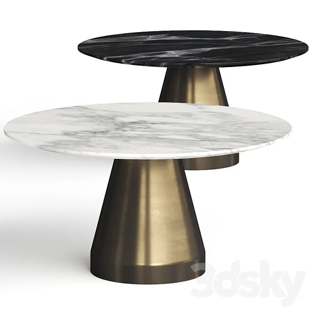 Commune Cone Round Dining Table 3D Model