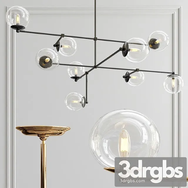 Communique 9 Light Oiled Bronze Chandelier 3D Model Free